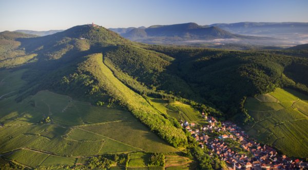 vue aérienne Alsace title=