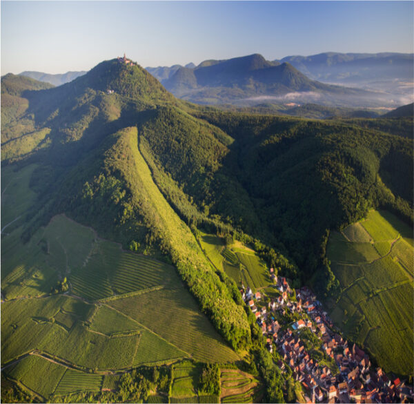 vue aérienne Alsace title=