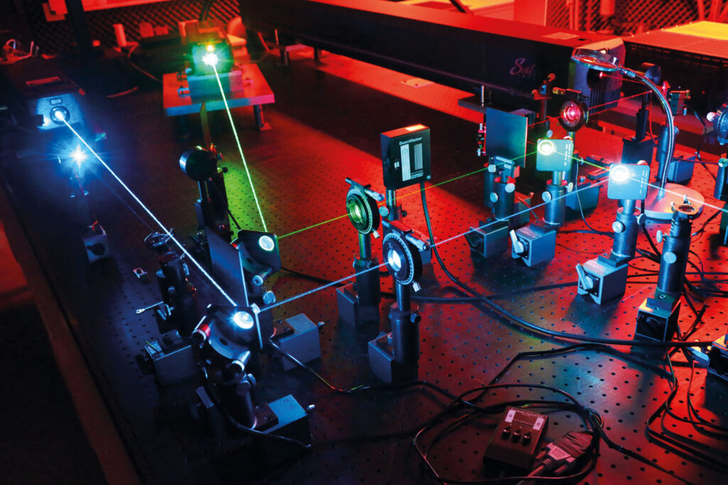 installation de recherche scientifique utilisant des lasers
