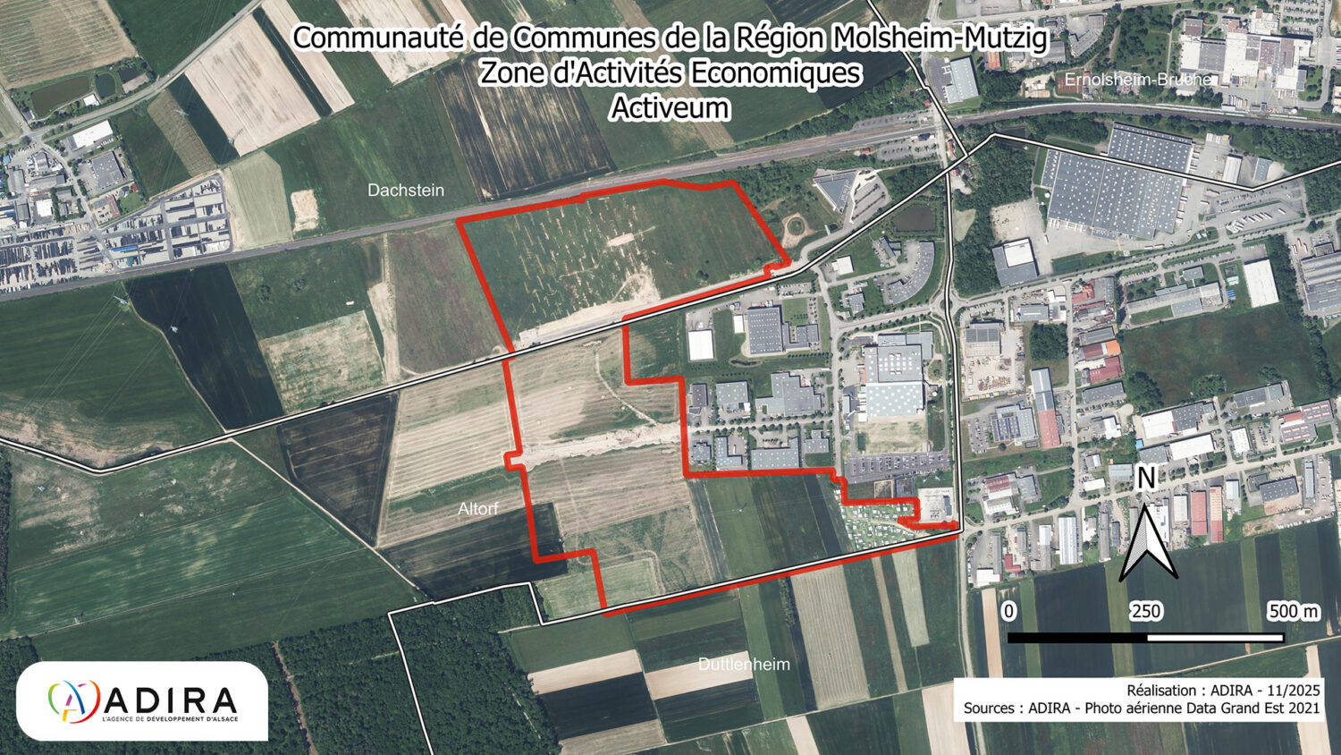 VUE AERIENNE DE LA ZONE